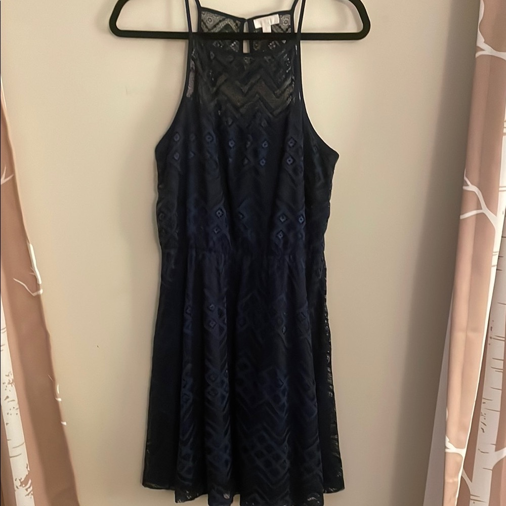 Lacy Navy Dress